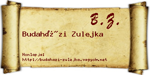 Budaházi Zulejka névjegykártya